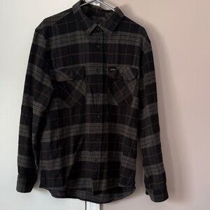 Brixton Black and Gray Checkered Men's Shirt